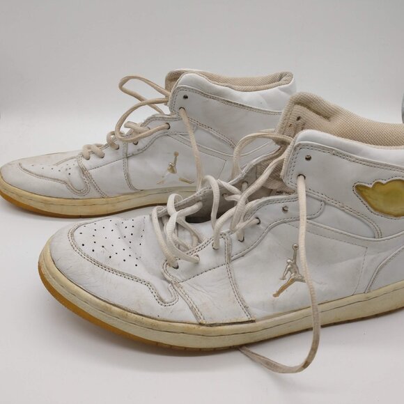 Jordan 1 Retro White Chrome 2002 Size 14 306000-101 - Picture 2 of 5